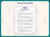 Who’s Talking Now Worksheet – 4th Grade Author’s Purpose Practice preview 3