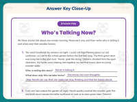 Who’s Talking Now Worksheet – 4th Grade Author’s Purpose Practice preview 7