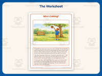 Who’s Talking Worksheet – 2nd Grade Author’s Purpose & Story Elements preview 2