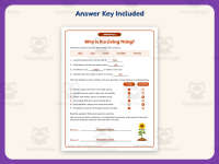 Why Is It a Living Thing Worksheet – 3rd Grade Practice + Answer Key preview 3