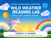 Wild Weather Reading Lab | Grades 3–5 | Reading & Science | 40 Pages preview