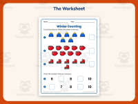 Winter Counting 6-10 Worksheet – Kindergarten Seasons Practice preview 2