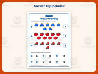 Winter Counting 6-10 Worksheet – Kindergarten Seasons Practice preview 3