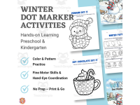 Winter Dot Marker Activities | Fine Motor & Coloring | Preschool preview