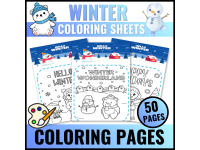 Winter Snow Coloring Pages activities for Preschool and Kindergarten preview