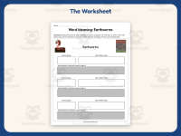 Word Meaning Earthworms Worksheet – K-1st Grade Context Clues Practice preview 2