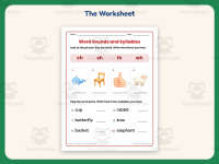 Word Sounds and Syllables Worksheet – 1st Grade Beginning Sounds preview 2