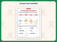 Word Sounds and Syllables Worksheet – 1st Grade Beginning Sounds preview 3