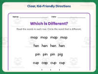 Words Same Different Worksheet – 1st Grade Compare and Contrast preview 4