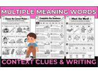 Worksheets with Multiple Meaning Words, Context Clues, and Writing preview