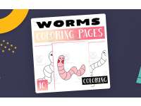 Worm Coloring Pages Worksheet Activity For Morning Work preview