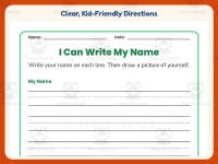 Write and Draw Your Name Worksheet – Kindergarten Back to School preview 4