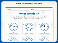 Write the Time Worksheet – 2nd Grade Clocks & Telling Time Practice preview 4