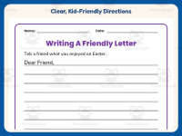 Writing a Easter Letter Worksheet – 2nd Grade Lined Paper Practice preview 4