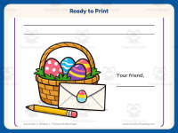 Writing a Easter Letter Worksheet – 2nd Grade Lined Paper Practice preview 7