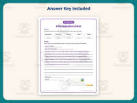 Writing a Persuasive Letter Worksheet – 4th Grade Lined Paper Practice preview 3