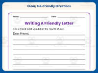 Writing an Independence Day Letter Worksheet – 2nd Grade 4th of July preview 4