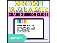 Writing Opinion Statements - Canva Slides Lesson - Grade 2 preview