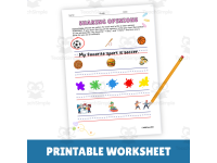 Writing Opinion Statements Worksheet - Grade 2 preview