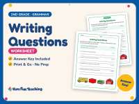 Writing Questions Worksheet – 2nd Grade Punctuation Practice preview