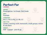 Writing Sentences Safety Tips Worksheet – 1st Grade Prompts Practice preview 6