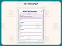 Writing Topic Sentences Worksheet – 4th Grade Lined Paper Practice preview 2