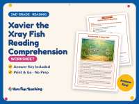 Xavier the Xray Fish Reading Comprehension Worksheet – 2nd Grade preview