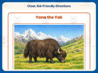 Yana the Yak Reading Comprehension Worksheet – 2nd Grade Animals preview 4