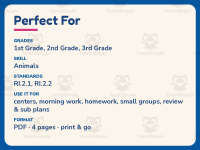 Yana the Yak Reading Comprehension Worksheet – 2nd Grade Animals preview 6