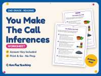 You Make The Call Inferences Worksheet – 2nd Grade Predictions preview