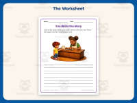 You Write the Story Coffee Shop Picture Worksheet – 2nd Grade Prompts preview 2