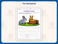 You Write the Story Rabbit Picture Worksheet – 2nd Grade Practice preview 2