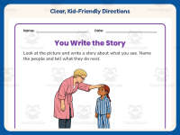 You Write the Story Sick Kid Picture Worksheet – 2nd Grade Practice preview 4