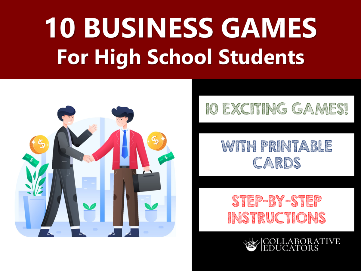 An educational teaching resource from Bright Classroom Ideas Marketplace entitled 10 Business Games for High School Students downloadable at Teach Simple.