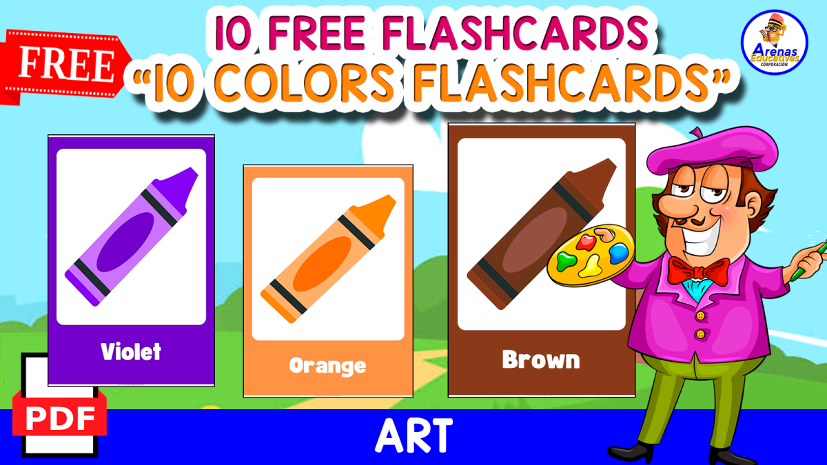 An educational teaching resource from EDITORIAL LAURA EDUCA entitled 10 COLOR FLASHCARDS | FREE RESOURCE downloadable at Teach Simple.