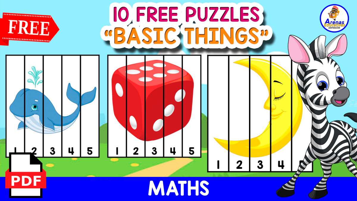 An educational teaching resource from EDITORIAL LAURA EDUCA entitled 10 FREE AND FUNNY PUZZLES | BASIC THINGS downloadable at Teach Simple.