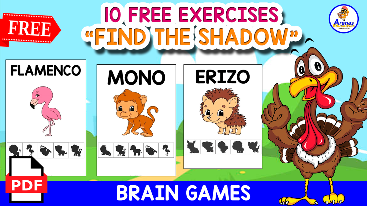 An educational teaching resource from EDITORIAL LAURA EDUCA entitled 10 FREE EXERCISES | FIND THE SHADOW downloadable at Teach Simple.