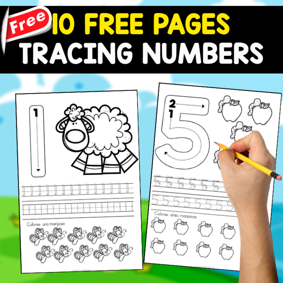 An educational teaching resource from EDITORIAL LAURA EDUCA entitled 10 FREE PAGES | TRACING NUMBERS 1 - 10 | MINIBOOK downloadable at Teach Simple.