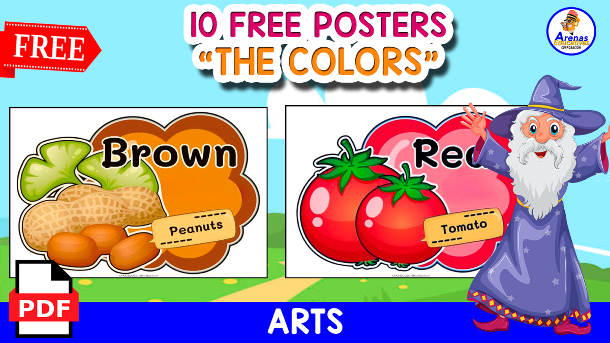 An educational teaching resource from EDITORIAL LAURA EDUCA entitled 10 FREE POSTERS OF THE COLORS downloadable at Teach Simple.
