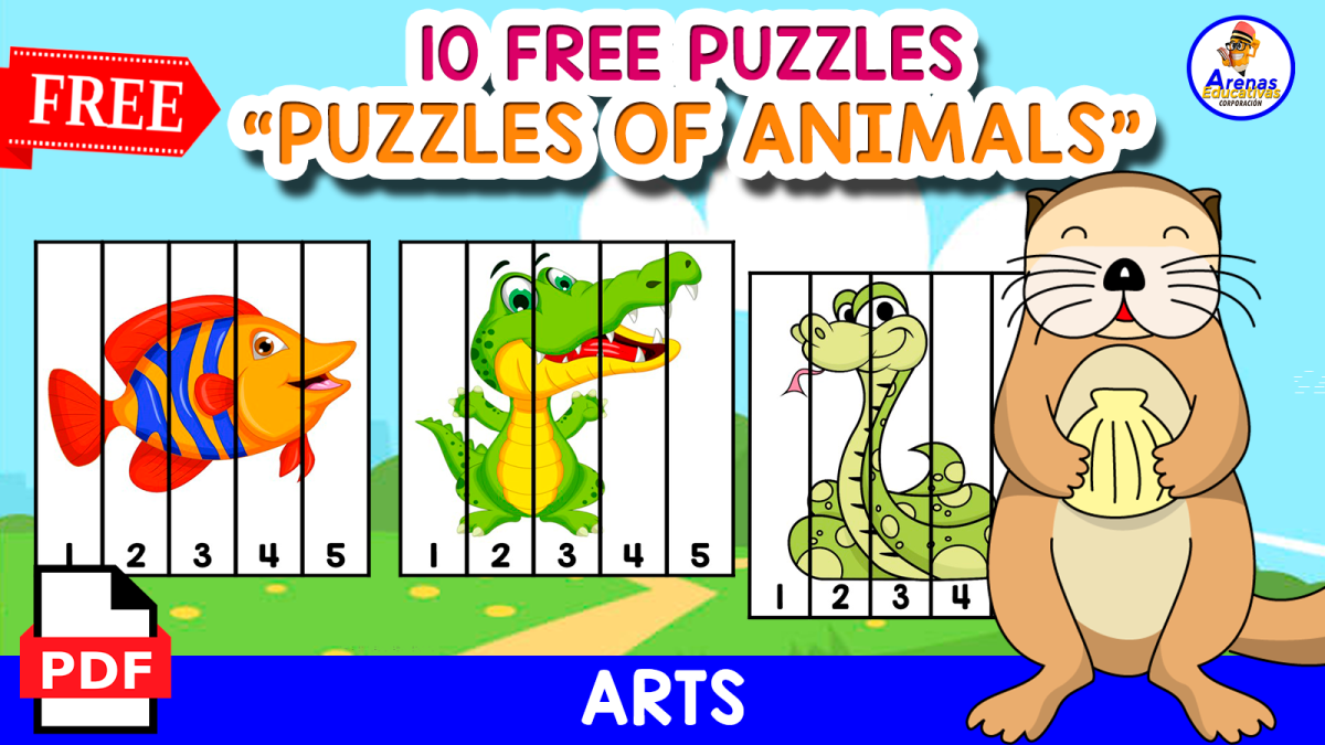 An educational teaching resource from EDITORIAL LAURA EDUCA entitled 10 FREE PUZZLES OF ANIMALS | WITH NUMBERS 1 TO 5 downloadable at Teach Simple.