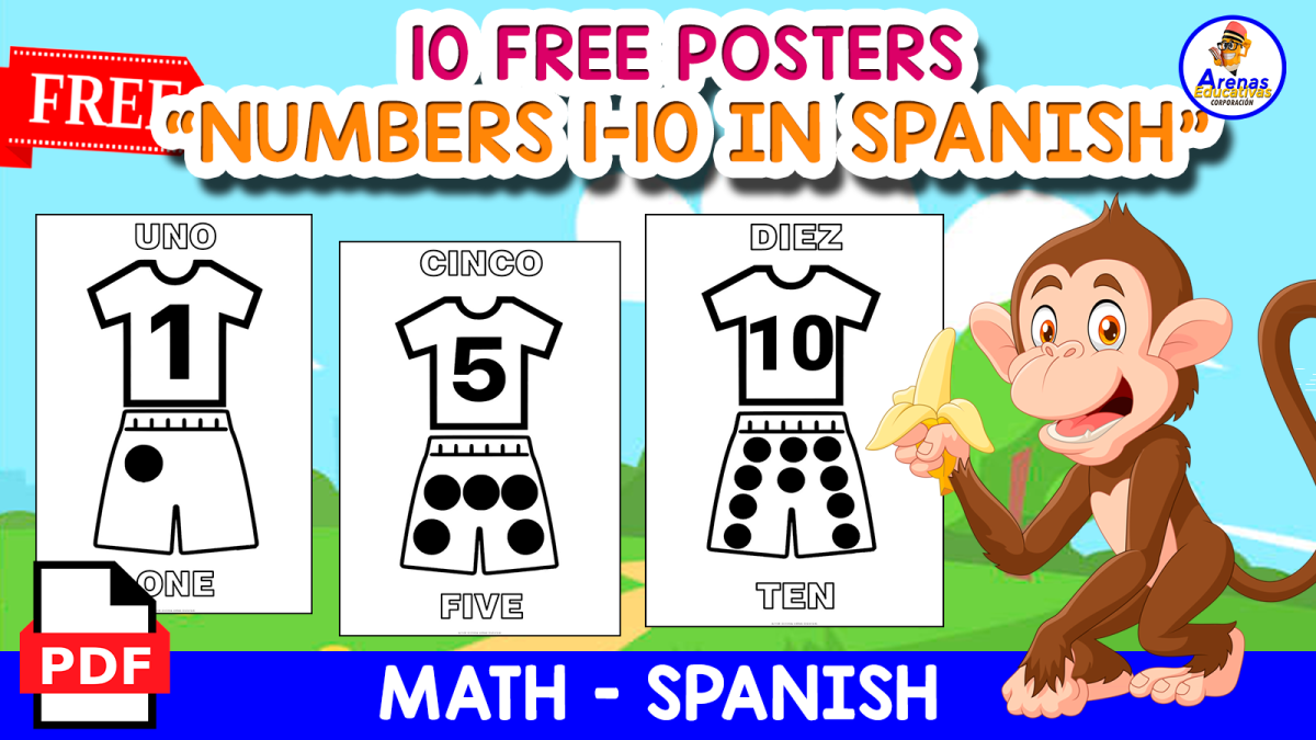 An educational teaching resource from EDITORIAL LAURA EDUCA entitled 10 FREE PUZZLES OF NUMBERS | 1-10 IN SPANISH downloadable at Teach Simple.