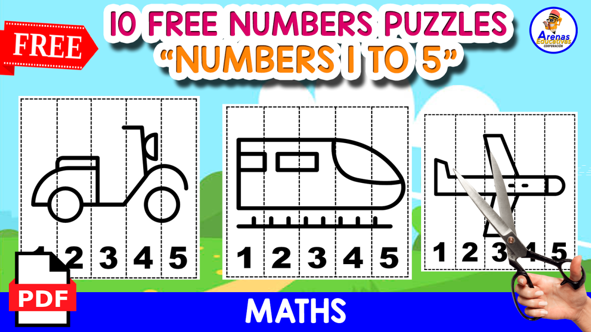 An educational teaching resource from EDITORIAL LAURA EDUCA entitled 10 FREE PUZZLES OF NUMBERS 1 TO 5 | FREE DOWNLOAD downloadable at Teach Simple.