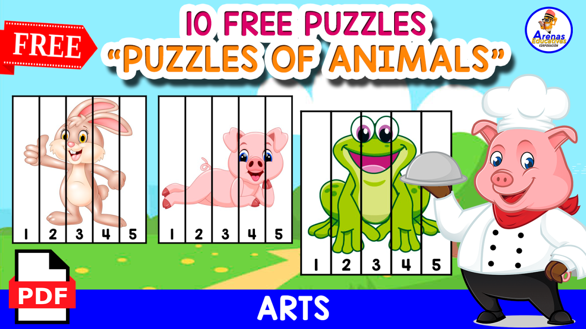 An educational teaching resource from EDITORIAL LAURA EDUCA entitled 10 FREE PUZZLES OF THE NUMBERS | 1 TO 5 | ANIMALS THEMED downloadable at Teach Simple.