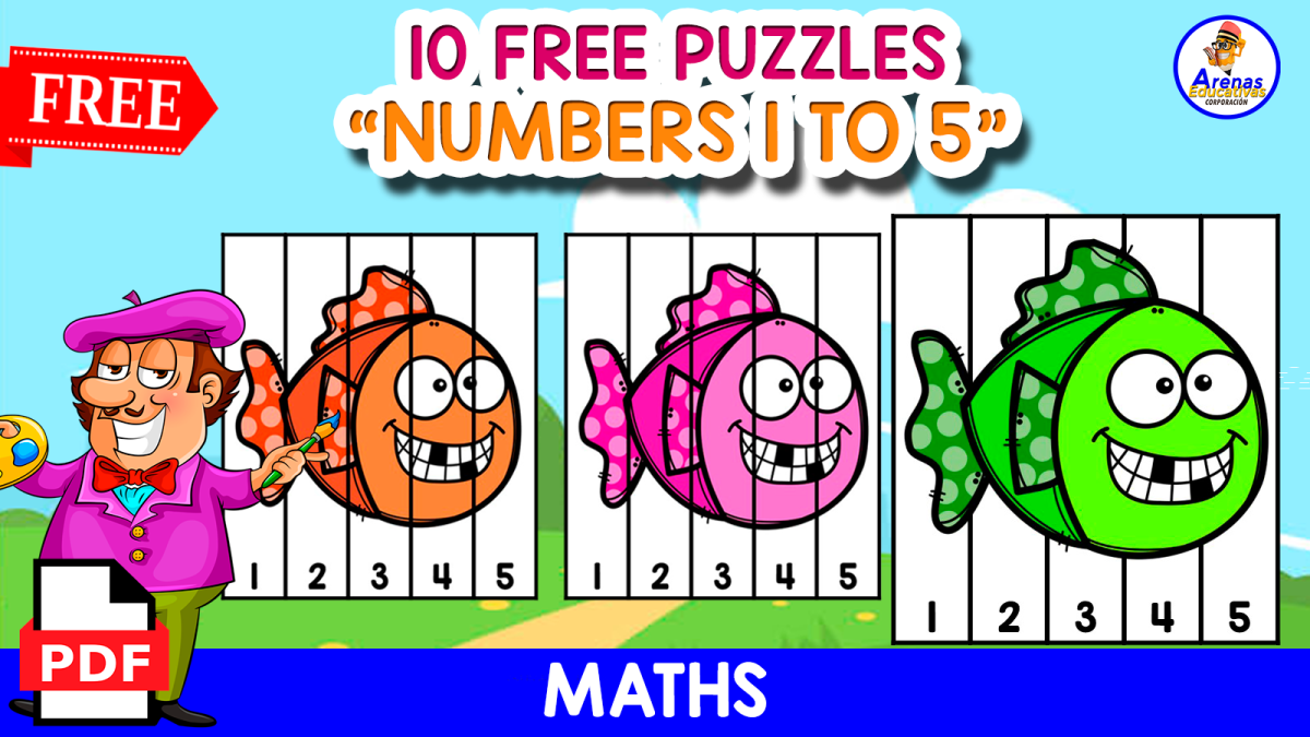 An educational teaching resource from EDITORIAL LAURA EDUCA entitled 10 FREE PUZZLES | THE COLORS | ART RESOURCE downloadable at Teach Simple.