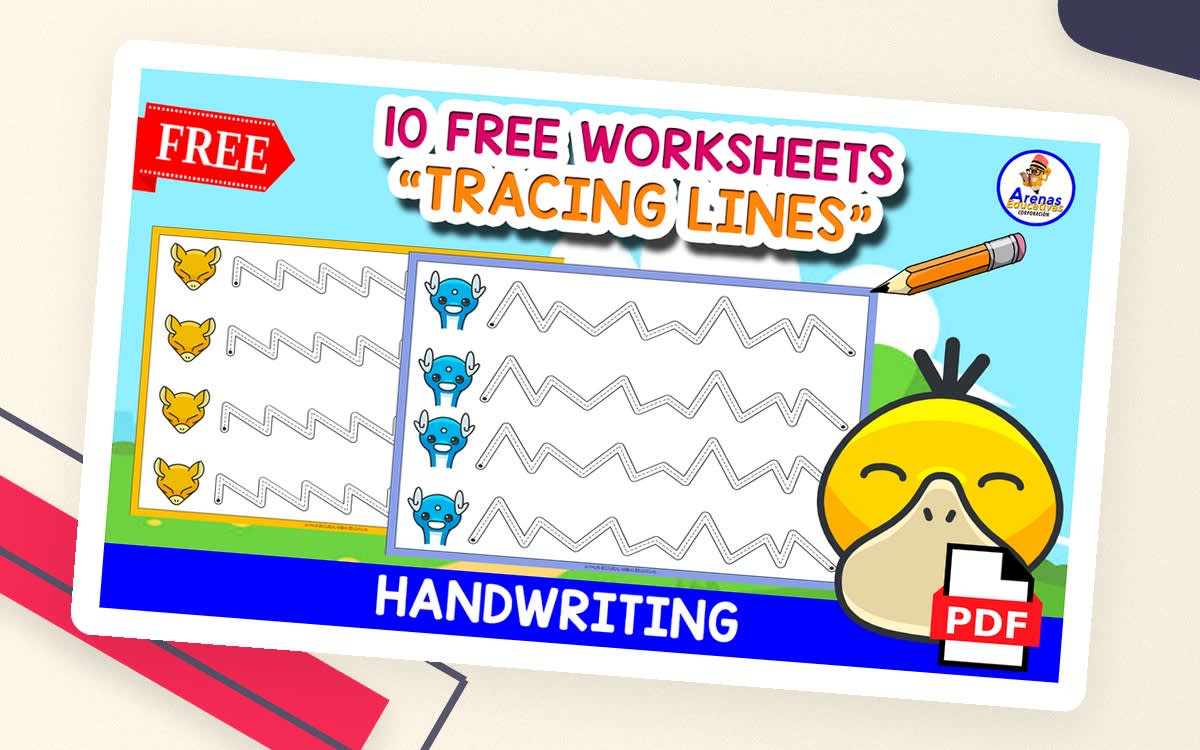 An educational teaching resource from EDITORIAL LAURA EDUCA entitled 10 FREE TRACING LINES WORKSHEETS WITH POKEMON Themed | FREE RESOURCE downloadable at Teach Simple.