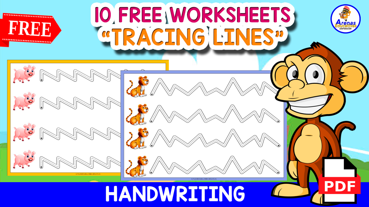 An educational teaching resource from EDITORIAL LAURA EDUCA entitled 10 FREE TRACING WORKSHEETS | Animal Themed downloadable at Teach Simple.