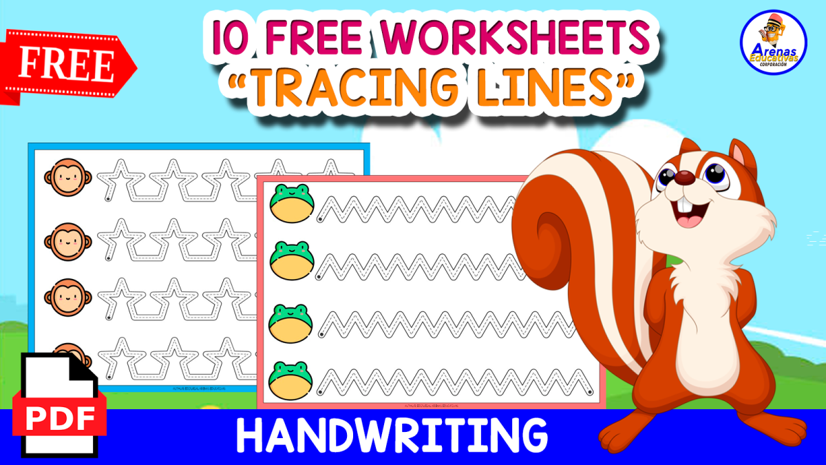 An educational teaching resource from EDITORIAL LAURA EDUCA entitled 10 FREE WORKSHEETS FOR TRACING LINES | Animals Themed for KG downloadable at Teach Simple.