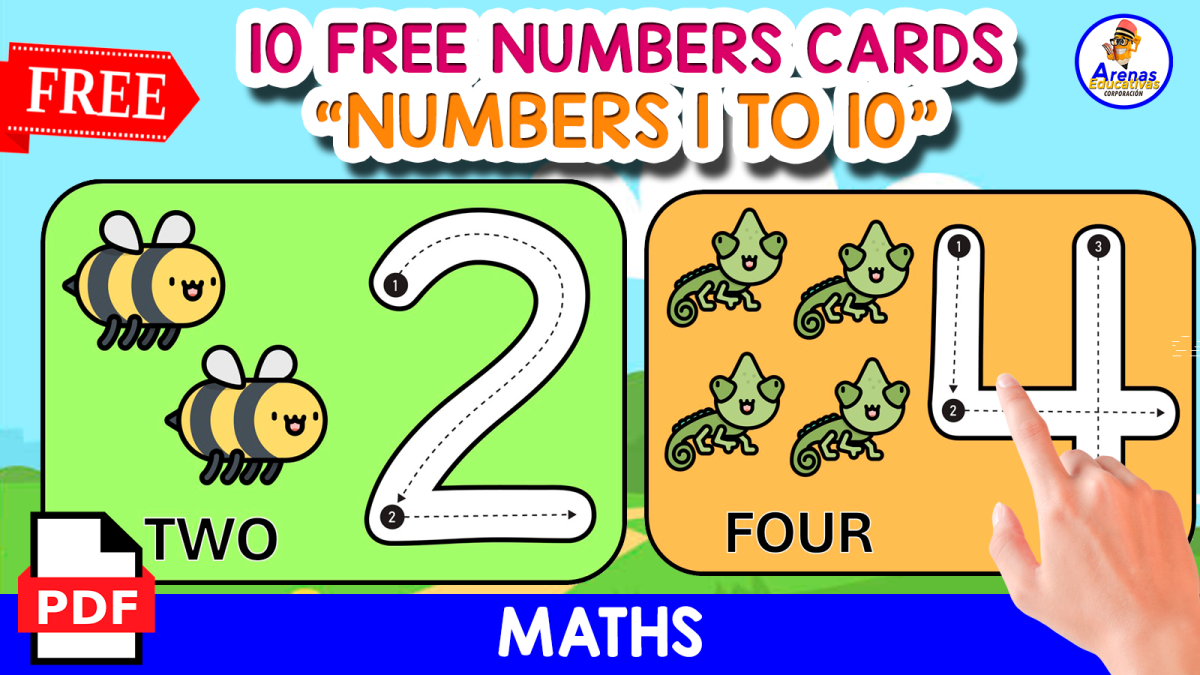 An educational teaching resource from EDITORIAL LAURA EDUCA entitled 10 NUMBERS FLASHCARDS 1 TO 10 | FLASHCARDS downloadable at Teach Simple.