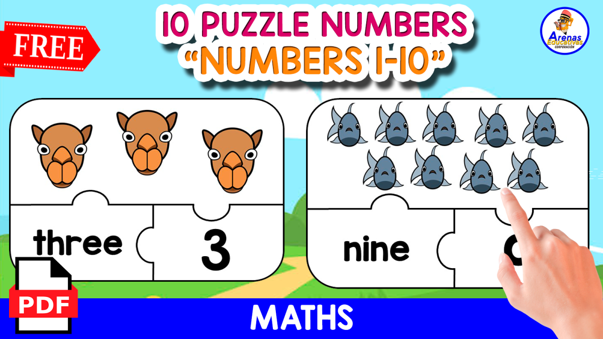 An educational teaching resource from EDITORIAL LAURA EDUCA entitled 10 PUZZLES OF THE NUMBERS 1 TO 10 | ANIMALS THEMED downloadable at Teach Simple.