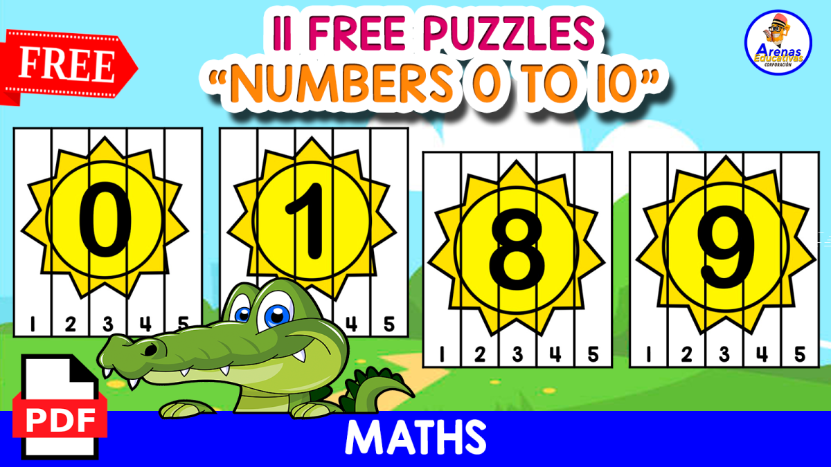 An educational teaching resource from EDITORIAL LAURA EDUCA entitled 11 FREE PUZZLES OF THE NUMBERS | 0 TO 10 | FREE RESOURCE downloadable at Teach Simple.